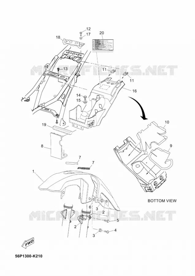 SPATBORD Yamaha MOTO 660 2012 TENERE ABS  XT660ZA