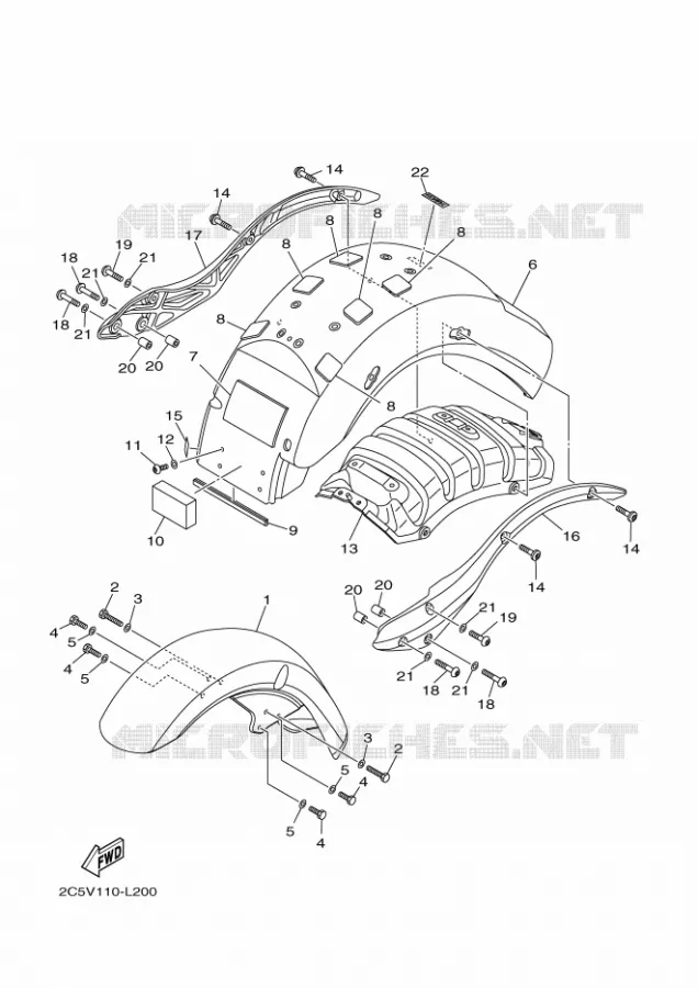 SPATBORD Yamaha MOTO 1900 2012 MIDNIGHT STAR  XV1900A