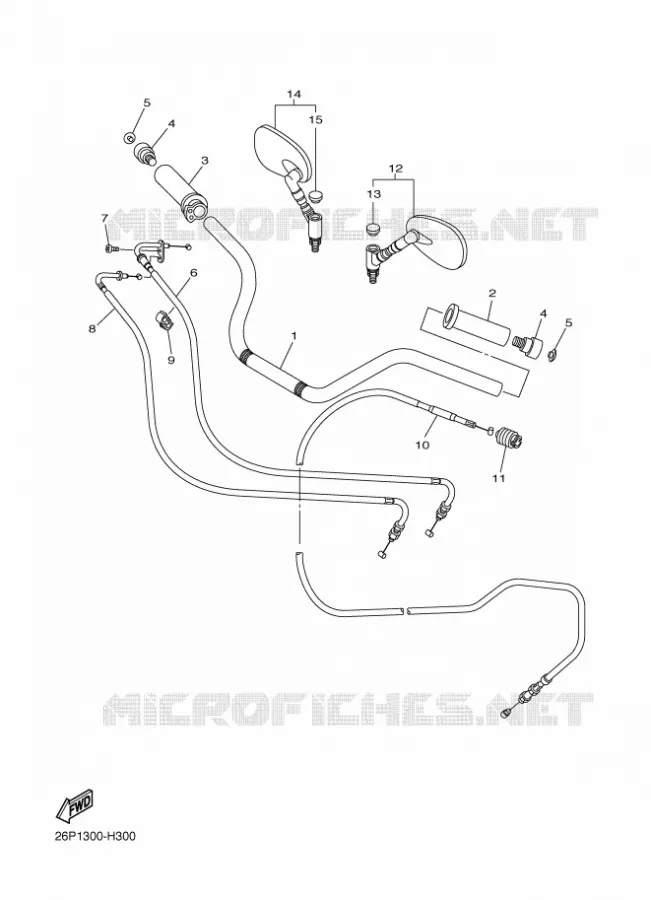 STUUR / KABEL Yamaha MOTO 950 2012 MIDNIGHT STAR  XVS950A