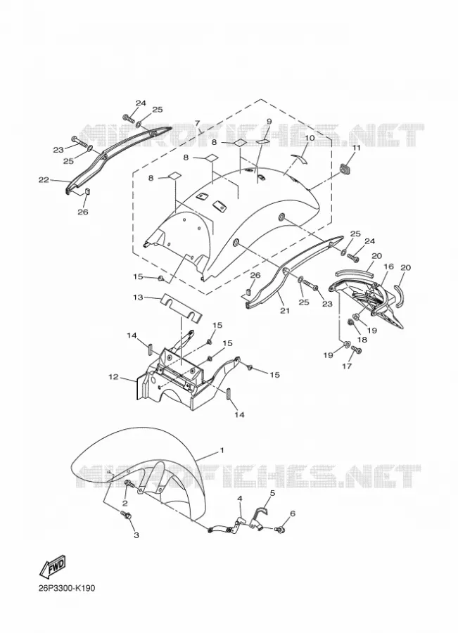 SPATBORD Yamaha MOTO 950 2012 MIDNIGHT STAR  XVS950A