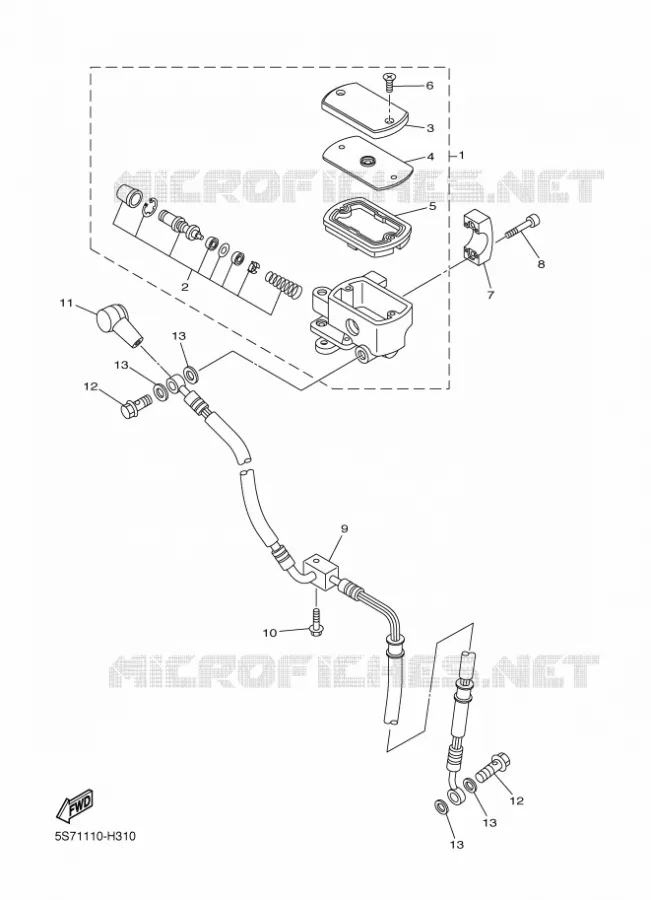 REMPOMP VOOR Yamaha MOTO 950 2012 MIDNIGHT STAR  XVS950A