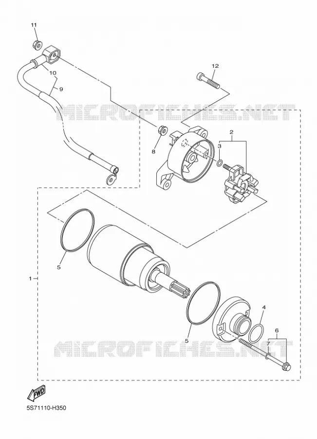STARTMOTOR Yamaha MOTO 950 2012 MIDNIGHT STAR  XVS950A