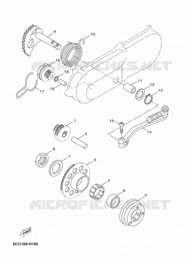 STARTMOTOR Yamaha SCOOTER 50 2012 OVETTO 4T UBS  YN50FU OVETTO 4+