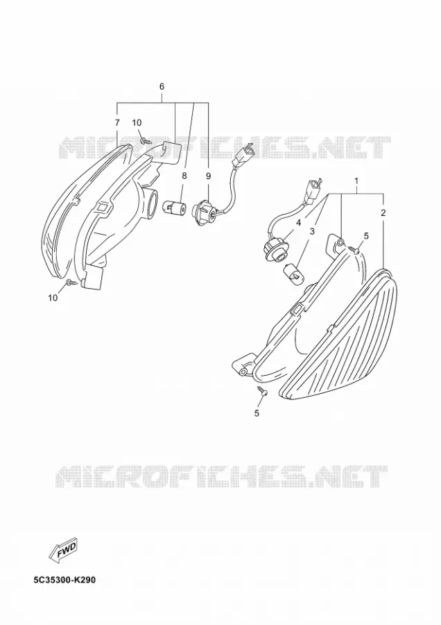 KNIPPERLICHT Yamaha SCOOTER 50 2012 OVETTO 4T UBS  YN50FU OVETTO 4+