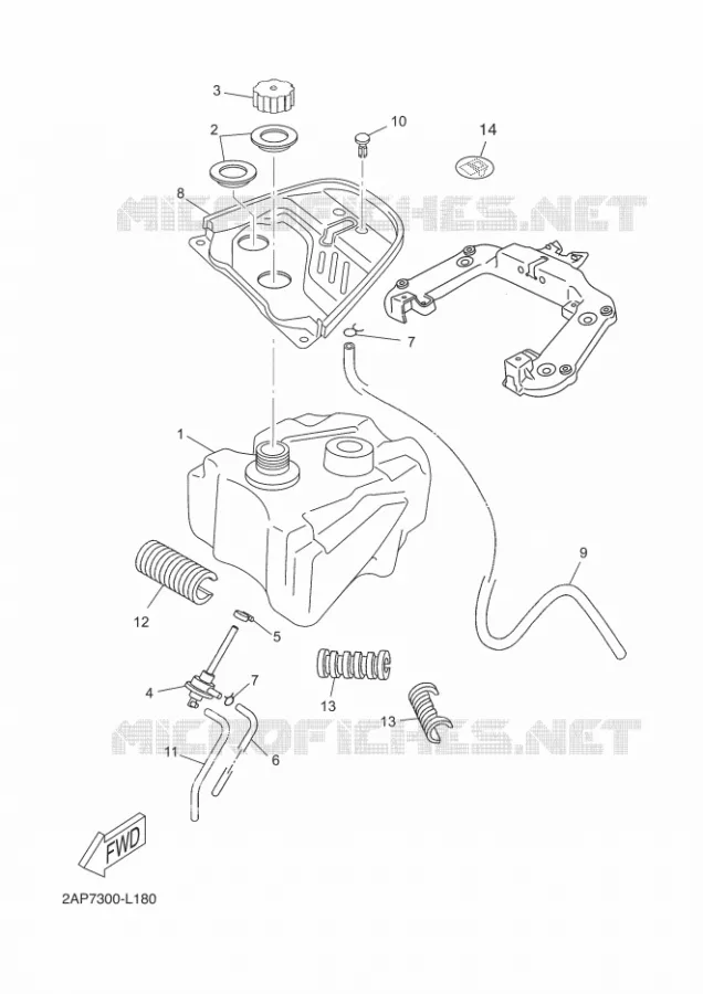 BENZINE TANK Yamaha SCOOTER 50 2012 NEOS  YN50