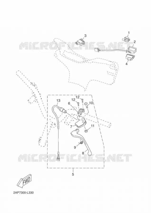 STUURSCHAKELAAR / HEVEL Yamaha SCOOTER 50 2012 NEOS  YN50