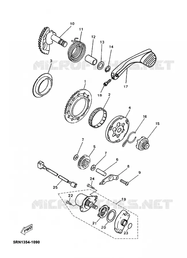 STARTMOTOR Yamaha SCOOTER 50 2012 OVETTO  YN50 OVETTO