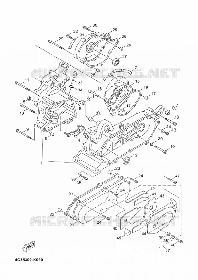 CARTERDELEN Yamaha SCOOTER 50 2012 NEOS 4T UBS  YN50FU NEO'S 4+