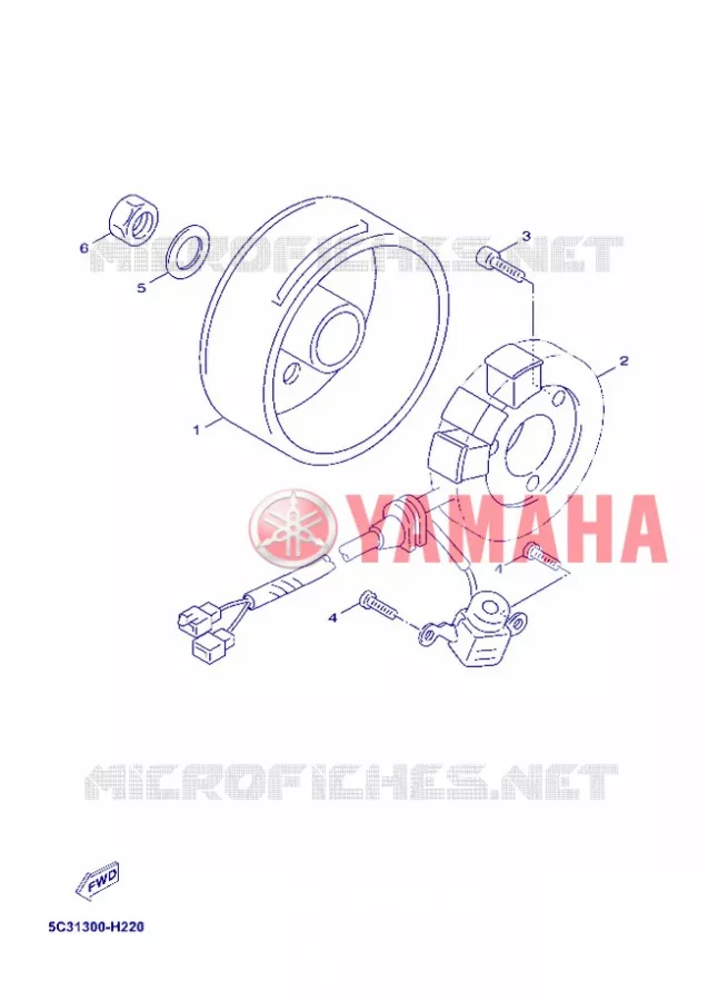 DYNAMO Yamaha SCOOTER 50 2012 MBK OVETTO 4T  YN50F