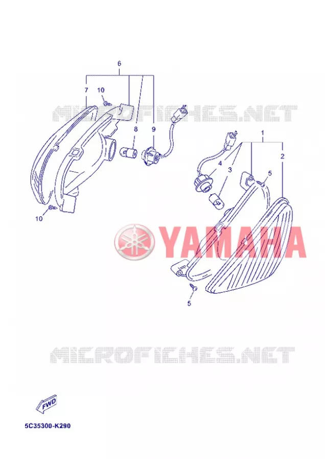 KNIPPERLICHT Yamaha SCOOTER 50 2012 MBK OVETTO 4T  YN50F