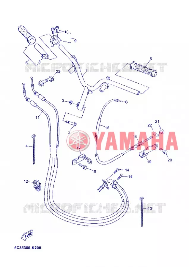 STUUR / KABEL Yamaha SCOOTER 50 2012 MBK OVETTO 4T  YN50F