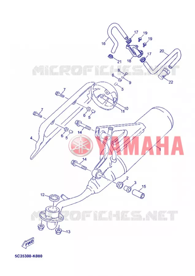 UITLAAT Yamaha SCOOTER 50 2012 MBK OVETTO 4T  YN50F