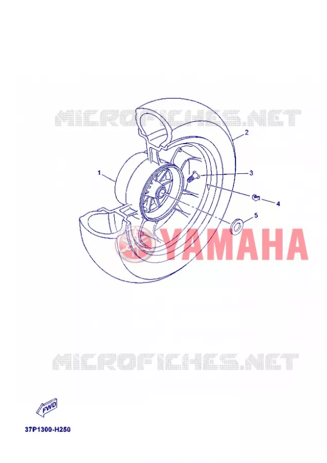ACHTERWIEL Yamaha SCOOTER 125 2012 XMAX  YP125R