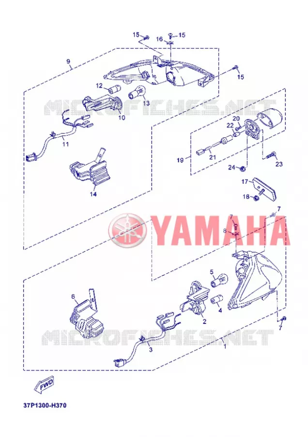 ACHTERLICHT Yamaha SCOOTER 125 2012 XMAX  YP125R X-MAX 125