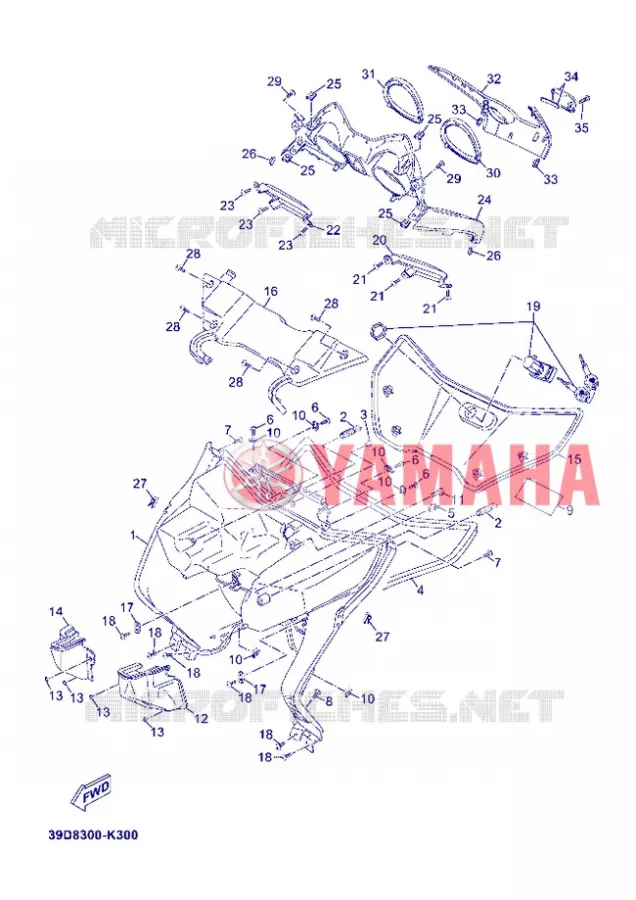 BEENSCHERM Yamaha SCOOTER 125 2012 XMAX SPORT  YP125R X-MAX 125 SPORT