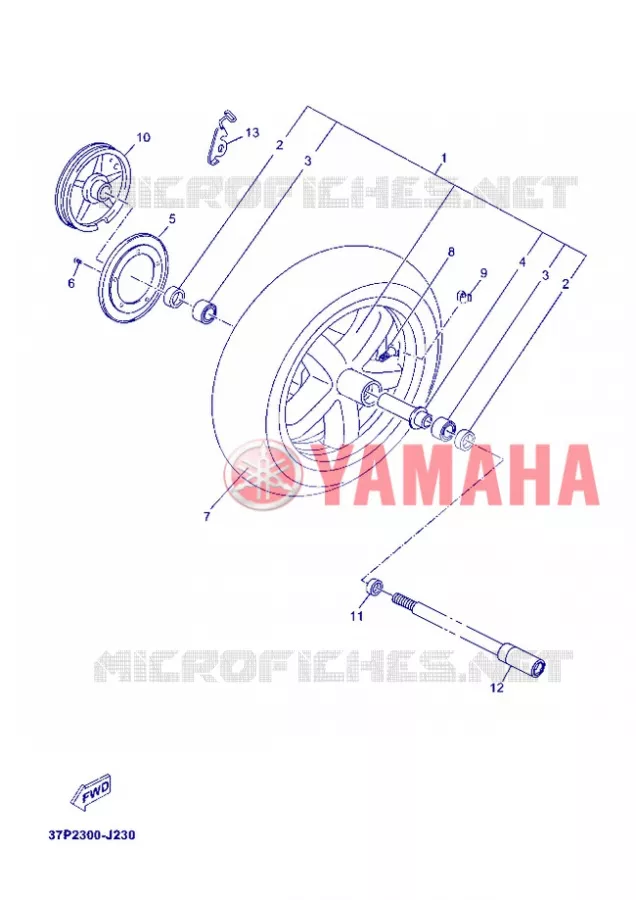 VOORWIEL Yamaha SCOOTER 125 2012 XMAX ABS  YP125RA