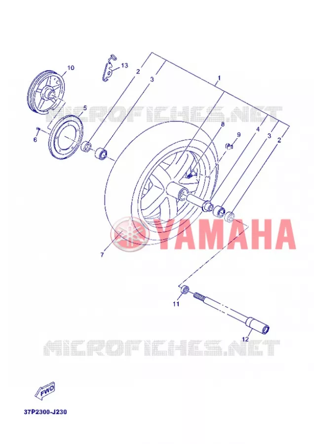 VOORWIEL Yamaha SCOOTER 125 2012 XMAX ABS  YP125RA