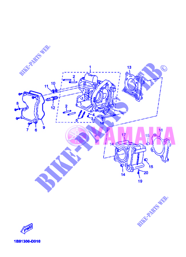 CILINDER voor Yamaha X-MAX 125 ABS BUSINESS 2012