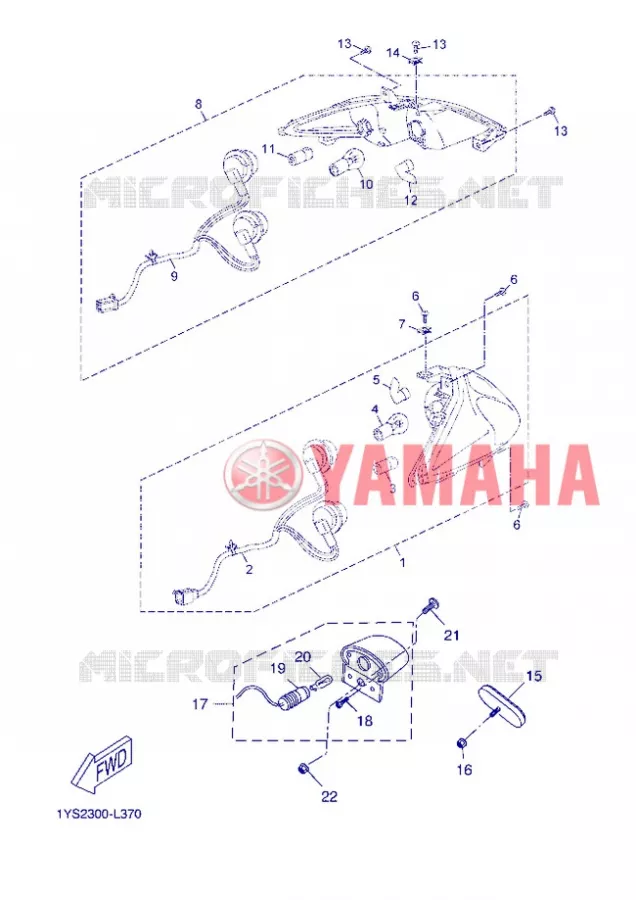 ACHTERLICHT Yamaha SCOOTER 250 2012 XMAX  YP250R