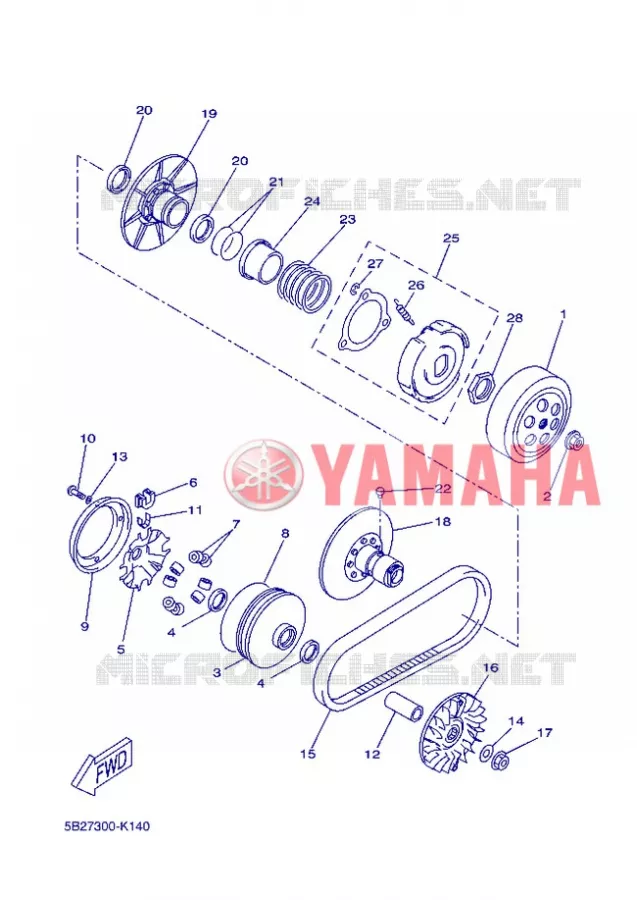 STARTMOTOR KOPPELINGS Yamaha SCOOTER 250 2012 XMAX  YP250R