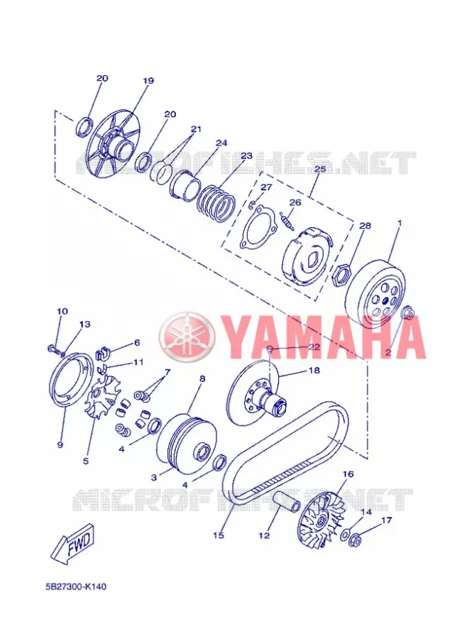 STARTMOTOR KOPPELINGS Yamaha SCOOTER 250 2012 XMAX  YP250R