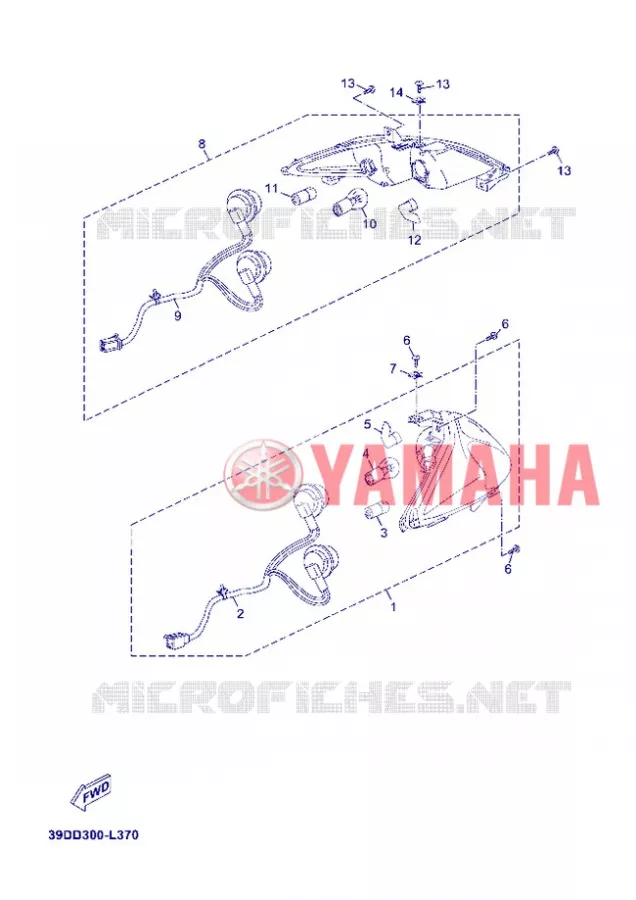 ACHTERLICHT 2 Yamaha SCOOTER 250 2012 XMAX SPORT  YP250R X-MAX 250 SPORT