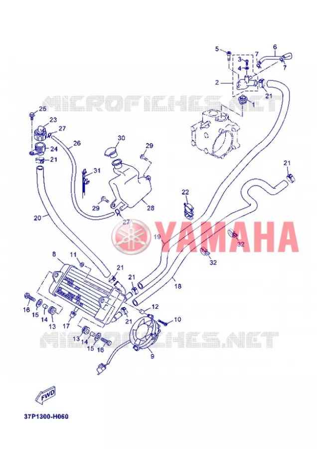 RADIATEUR / SLANG Yamaha SCOOTER 250 2012 XMAX SPORT  YP250R X-MAX 250 SPORT