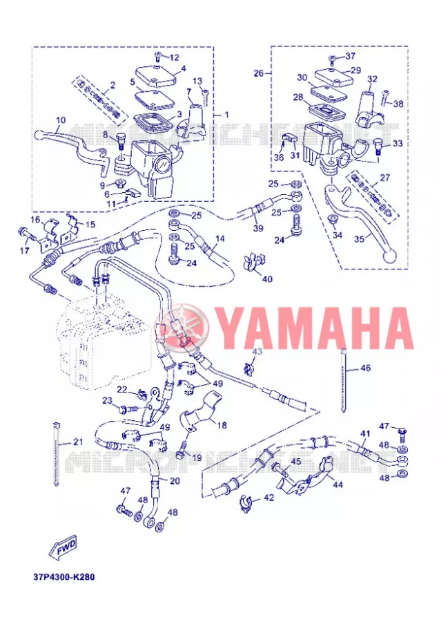 REMPOMP VOOR Yamaha SCOOTER 250 2012 XMAX ABS  YP250RA