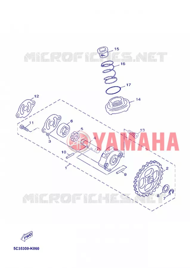 OLIEPOMP Yamaha SCOOTER 50 2012 AEROX  YN50FT