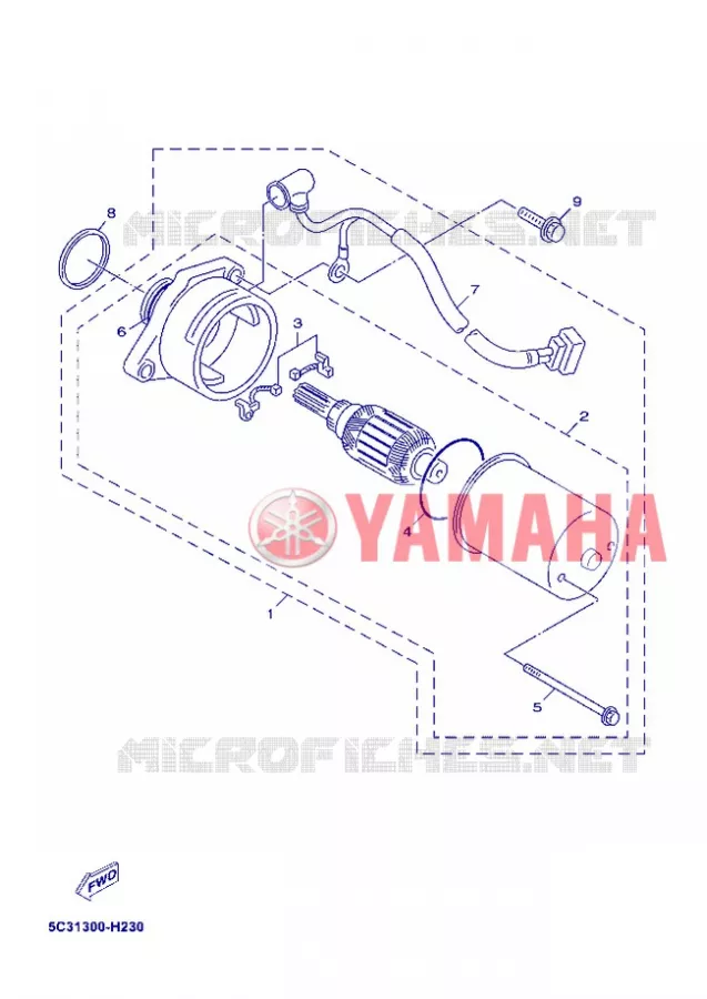 STARTMOTOR Yamaha SCOOTER 50 2012 AEROX  YN50FT