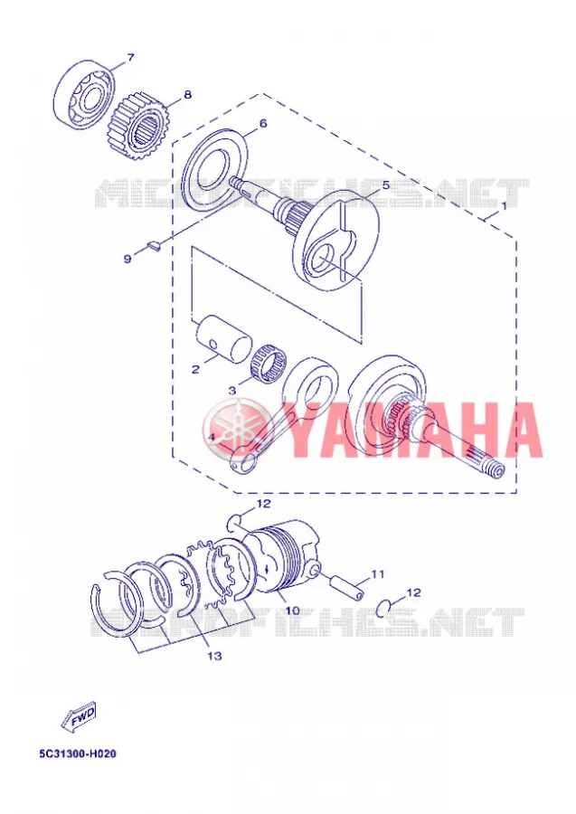 KRUKAS / ZUIGER Yamaha SCOOTER 50 2012 NEOS 4T UBS  YN50FU
