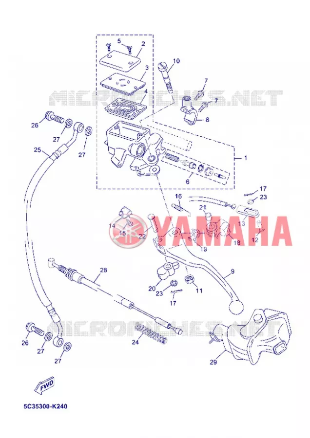 REMPOMP VOOR Yamaha SCOOTER 50 2012 NEOS 4T UBS  YN50FU