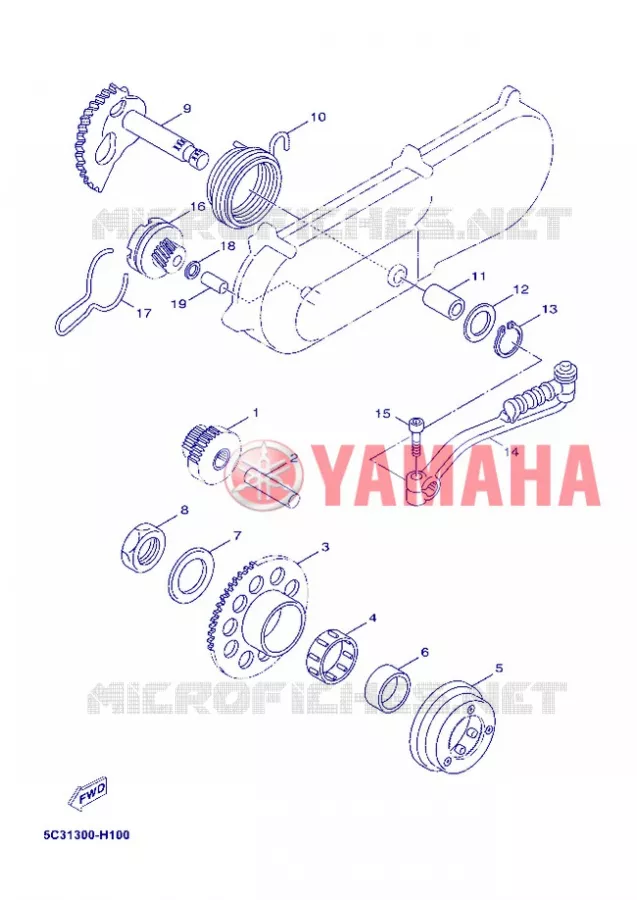 STARTMOTOR Yamaha SCOOTER 50 2012 NEOS 4T UBS  YN50FU