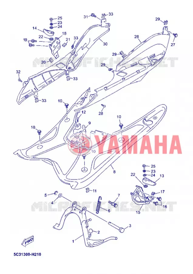STANDAARD / VOETSTEUN Yamaha SCOOTER 50 2012 NEOS 4T UBS  YN50FU