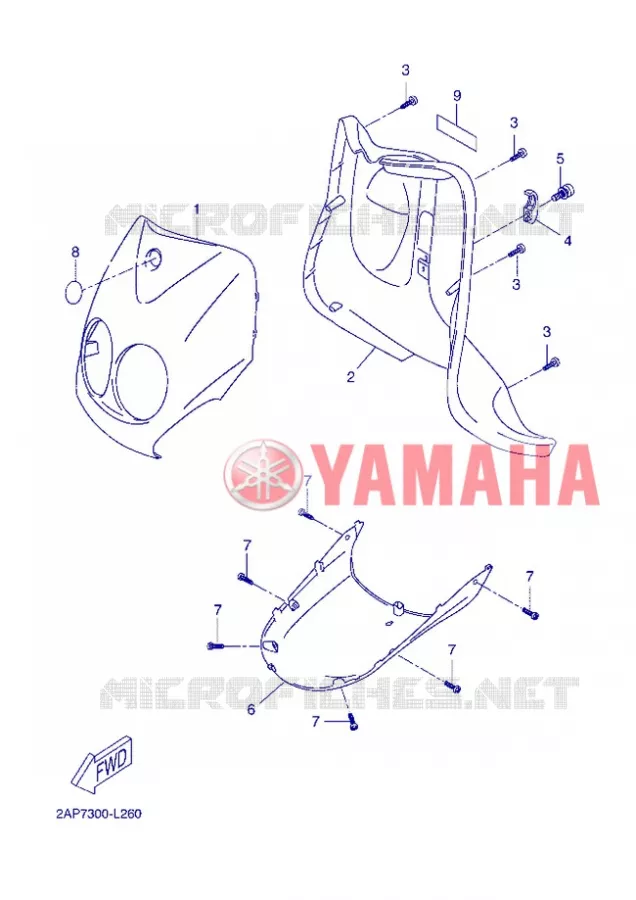BEENSCHERM Yamaha SCOOTER 50 2012 NEOS 4T UBS  YN50FU