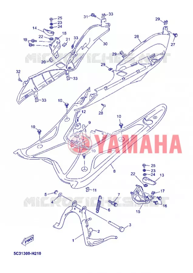 STANDAARD / VOETSTEUN Yamaha SCOOTER 50 2012 NEOS 4T UBS  YN50FU
