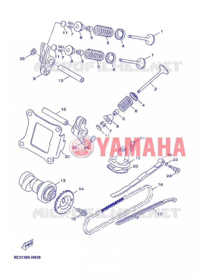 KLEPPEN Yamaha SCOOTER 50 2012 OVETTO 4T UBS  YN50FU