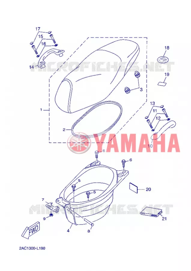 SELLE Yamaha SCOOTER 50 2012 OVETTO 4T UBS  YN50FU