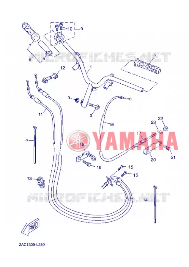 STUUR / KABEL Yamaha SCOOTER 50 2012 OVETTO 4T UBS  YN50FU