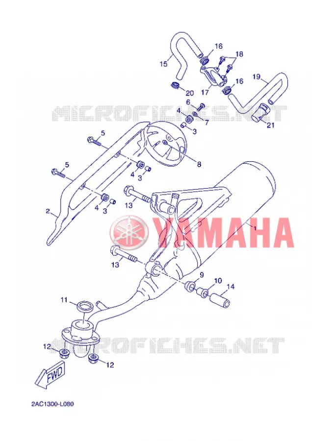 UITLAAT Yamaha SCOOTER 50 2012 OVETTO 4T UBS  YN50FU