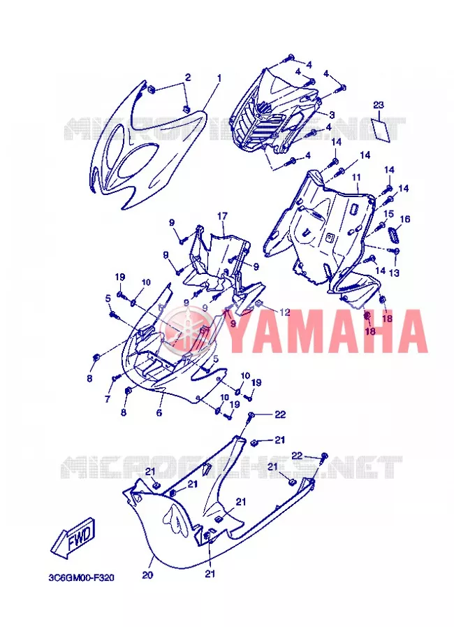 BEENSCHERM Yamaha SCOOTER 50 2012 NITRO  YQ50 NITRO