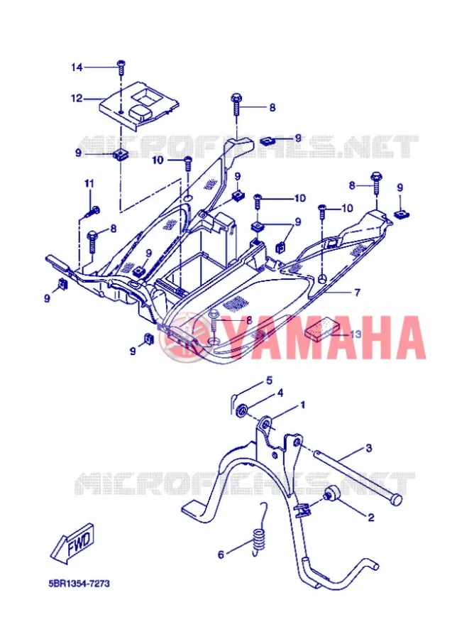 STANDAARD / VOETSTEUN Yamaha SCOOTER 50 2012 NITRO  YQ50 NITRO