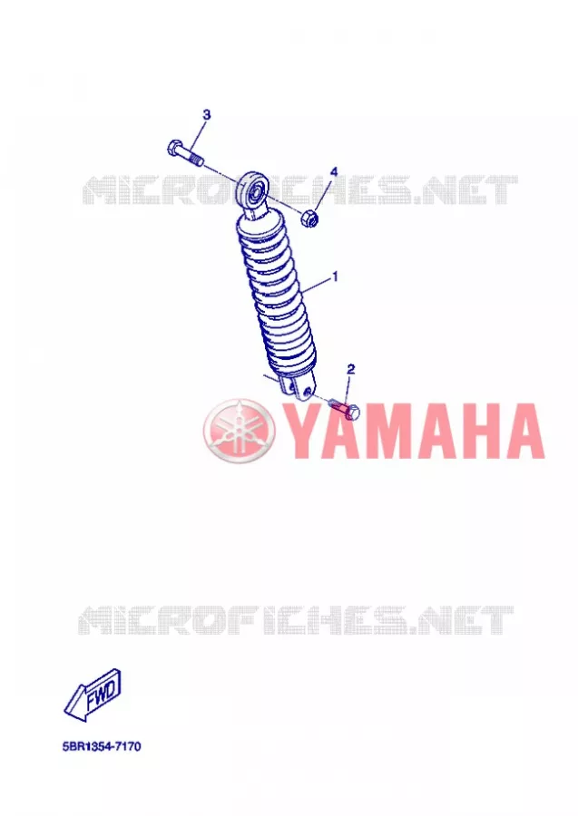 ACHTER SCHOKBREKER Yamaha SCOOTER 50 2012 NITRO  YQ50