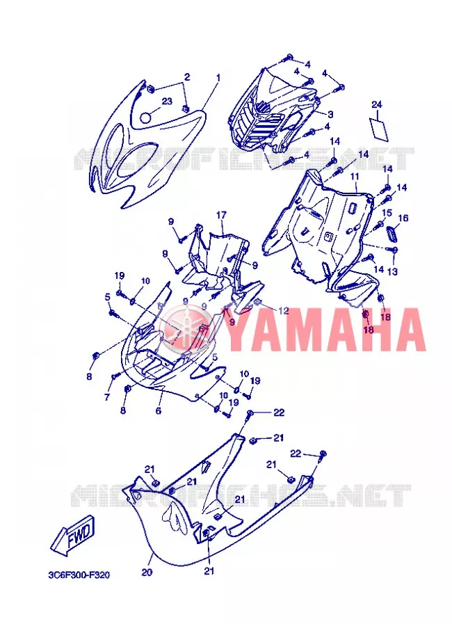BEENSCHERM Yamaha SCOOTER 50 2012 NITRO  YQ50