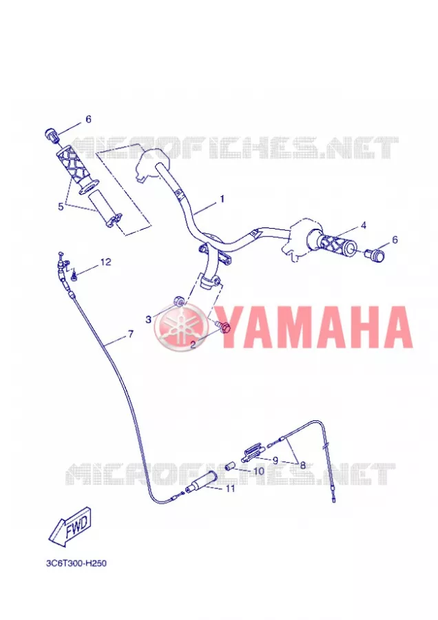 STUUR / KABEL Yamaha SCOOTER 50 2012 NITRO  YQ50