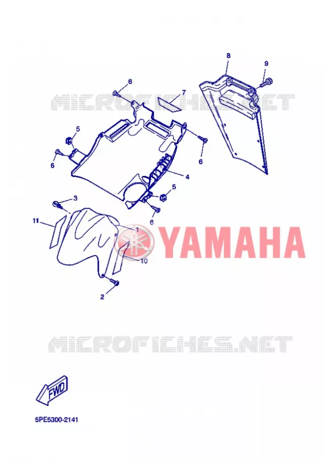 VOORSPATBORD Yamaha SCOOTER 50 2012 NITRO  YQ50