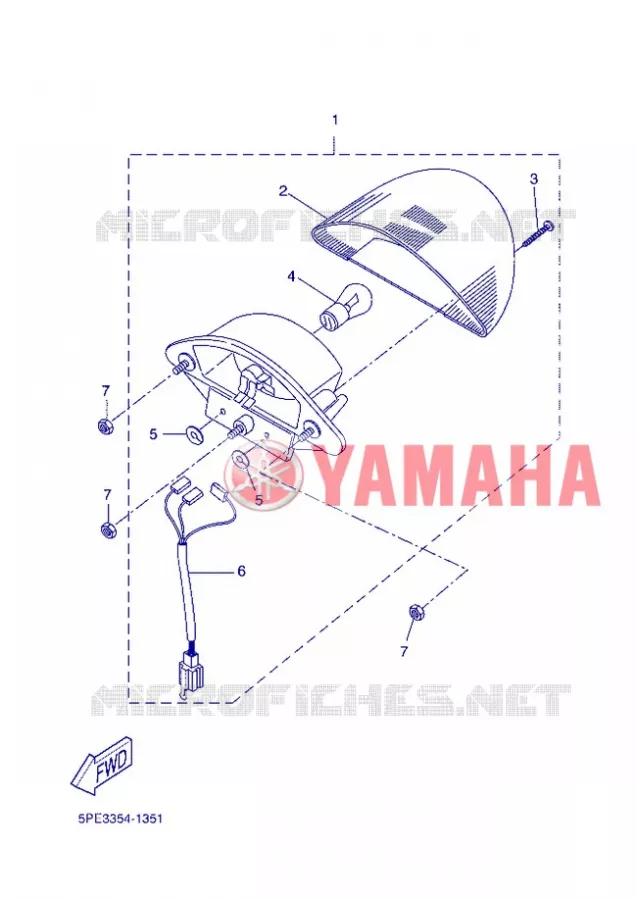 ACHTERLICHT Yamaha SCOOTER 50 2012 AEROX  YQ50L AEROX 50TH