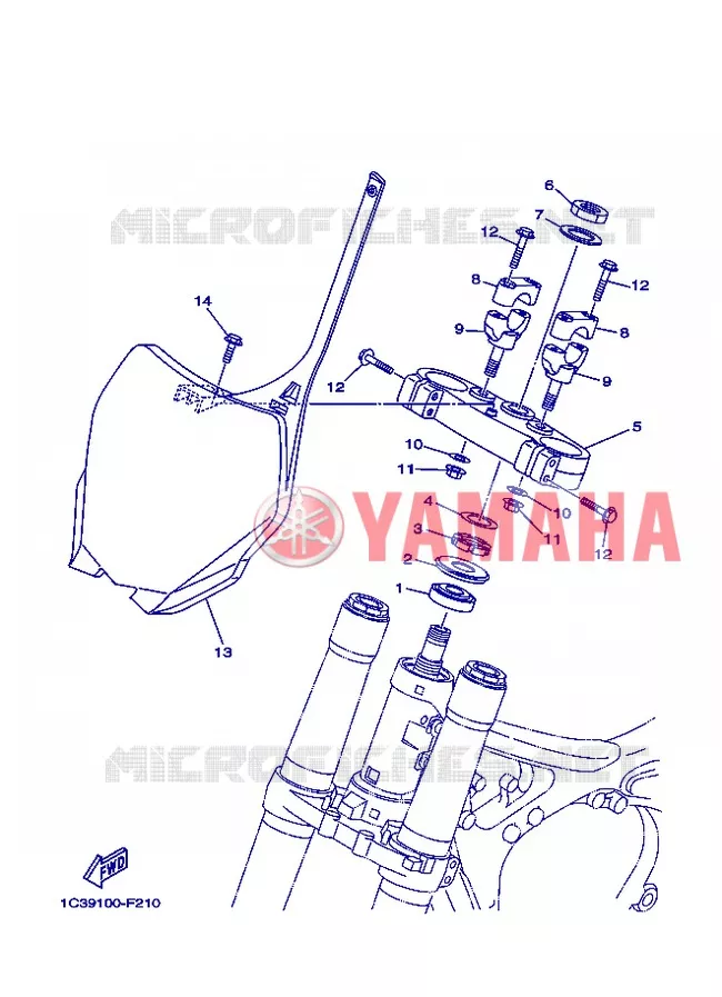 STUUR Yamaha MOTO 125 2012 YZ  YZ125
