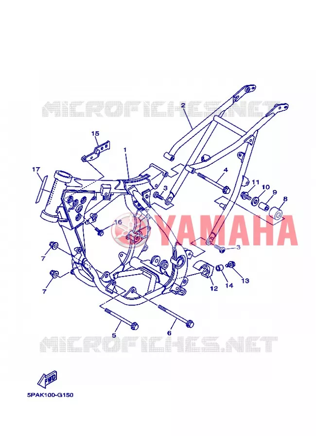 FRAME Yamaha MOTO 85 2012 YZ  YZ85