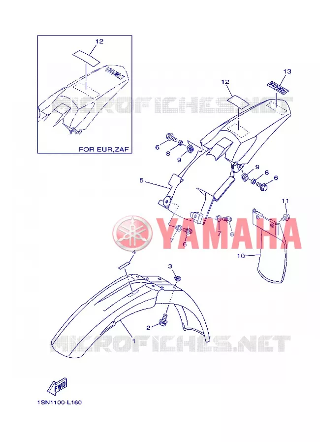 SPATBORD Yamaha MOTO 85 2012 YZ  YZ85